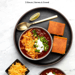 pinterest pin for game day chili