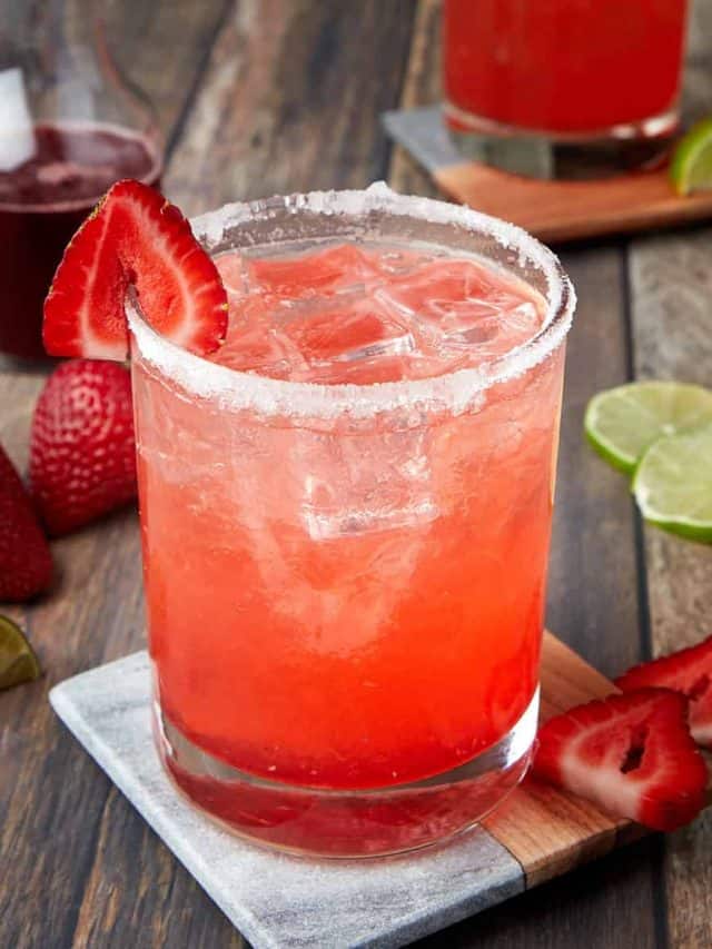 Strawberry Margaritas (Frozen and On the Rocks)