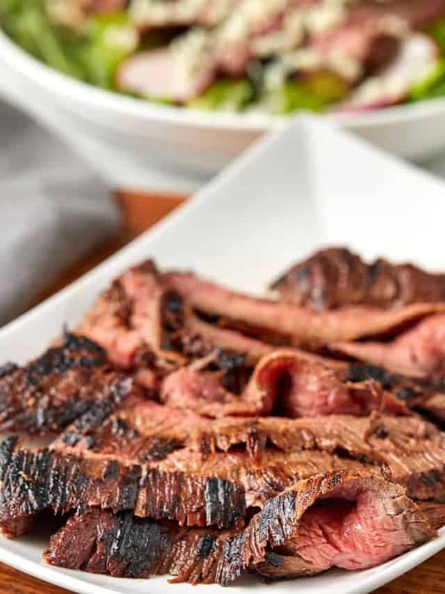 Red Wine Marinated Grilled Flank Steak