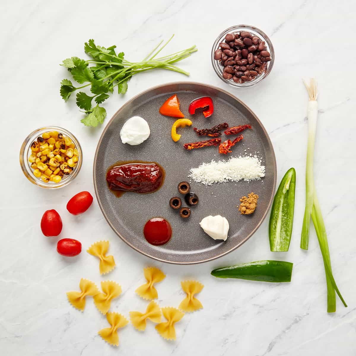ingredients for southwest pasta salad