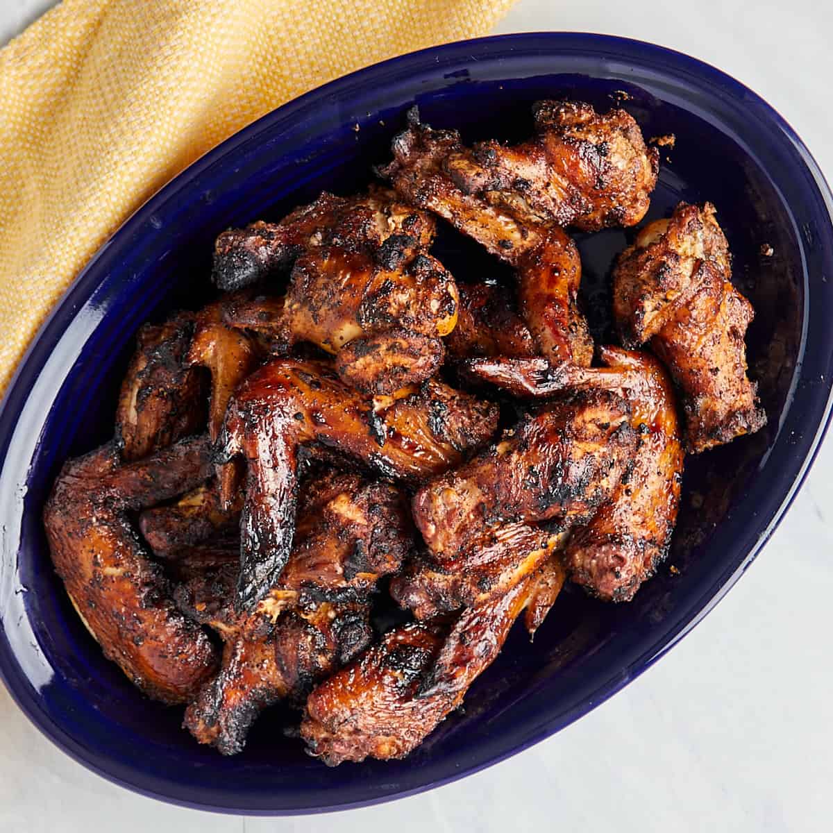 grilled wings on a plate