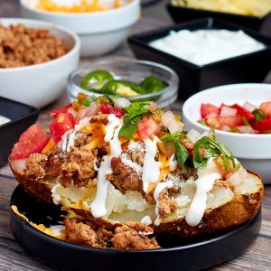 20 Toppings Every Baked Potato Bar Needs Casual Epicure   Baked Potato Bar 6 300x300 