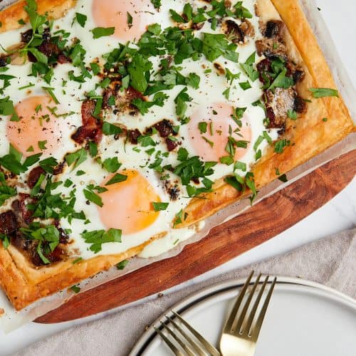 Puff Pastry Breakfast Tart with Bacon and Eggs | Inspired Food. Relaxed ...