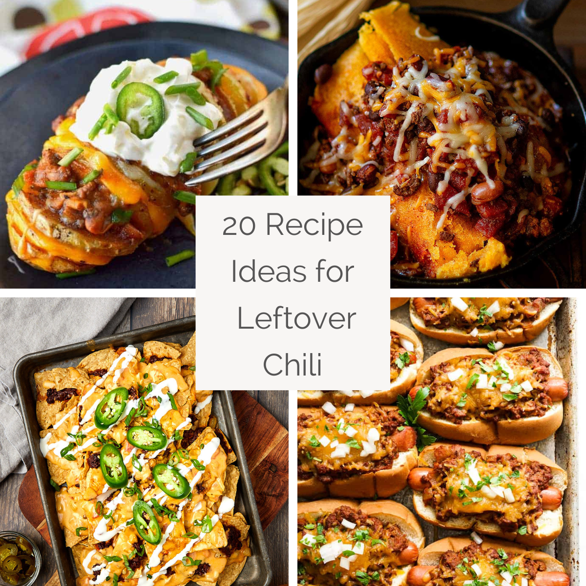 4 different recipes featuring leftover chili.