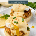 crab cake eggs benedict pinterst pin.