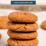 pinterest pin for ginger molasses cookies.