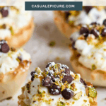 pinterest pin for cannoli bites.