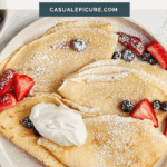 pinterest pin for classic french crepes.
