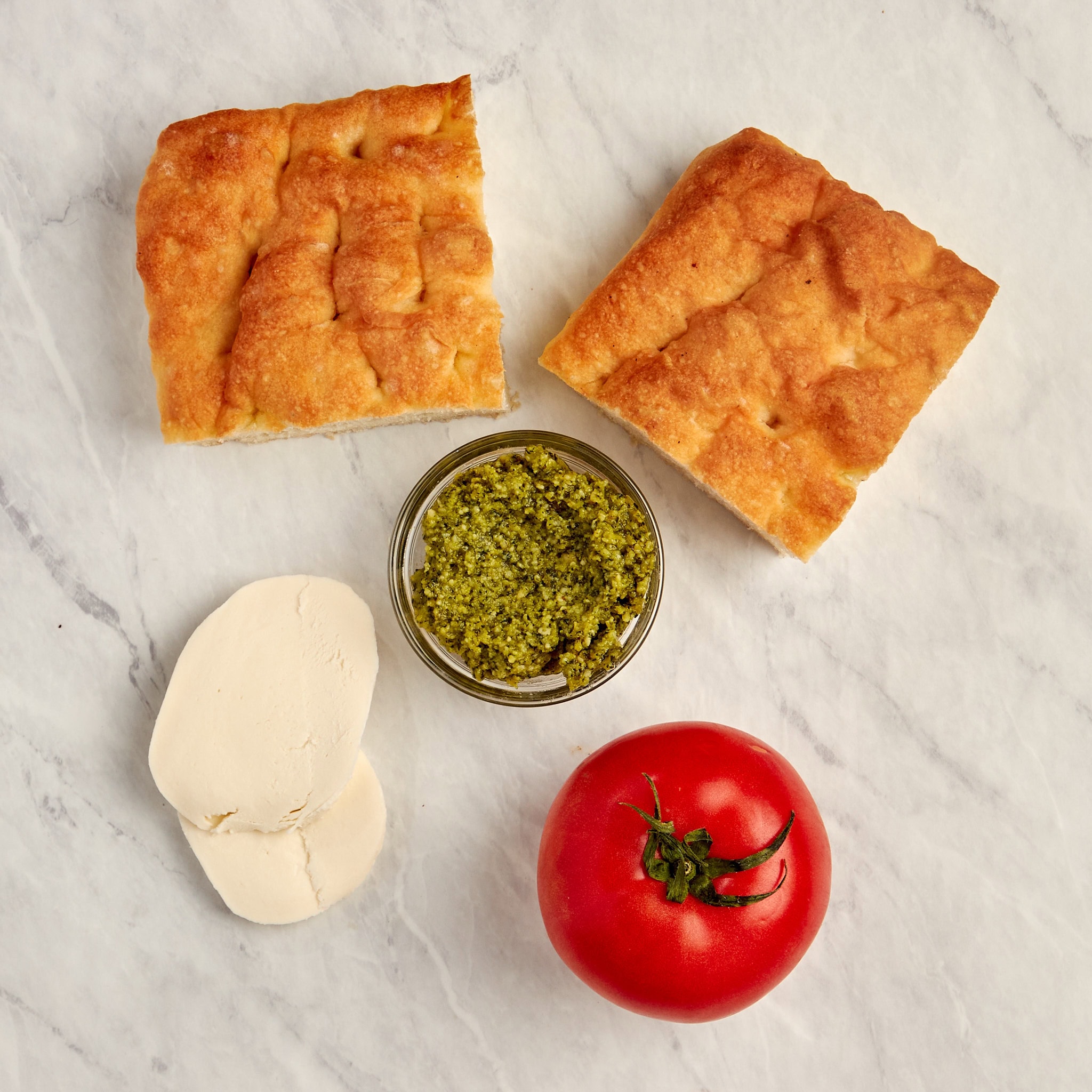 ingredients for caprese panani.