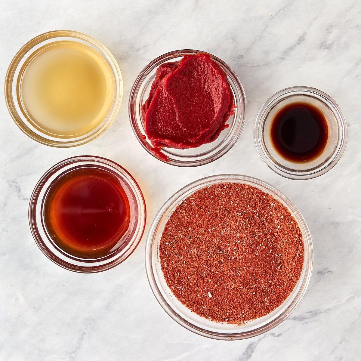 ingredients for BBQ sauce.