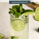 pinterest pin for classic mojito recipe.