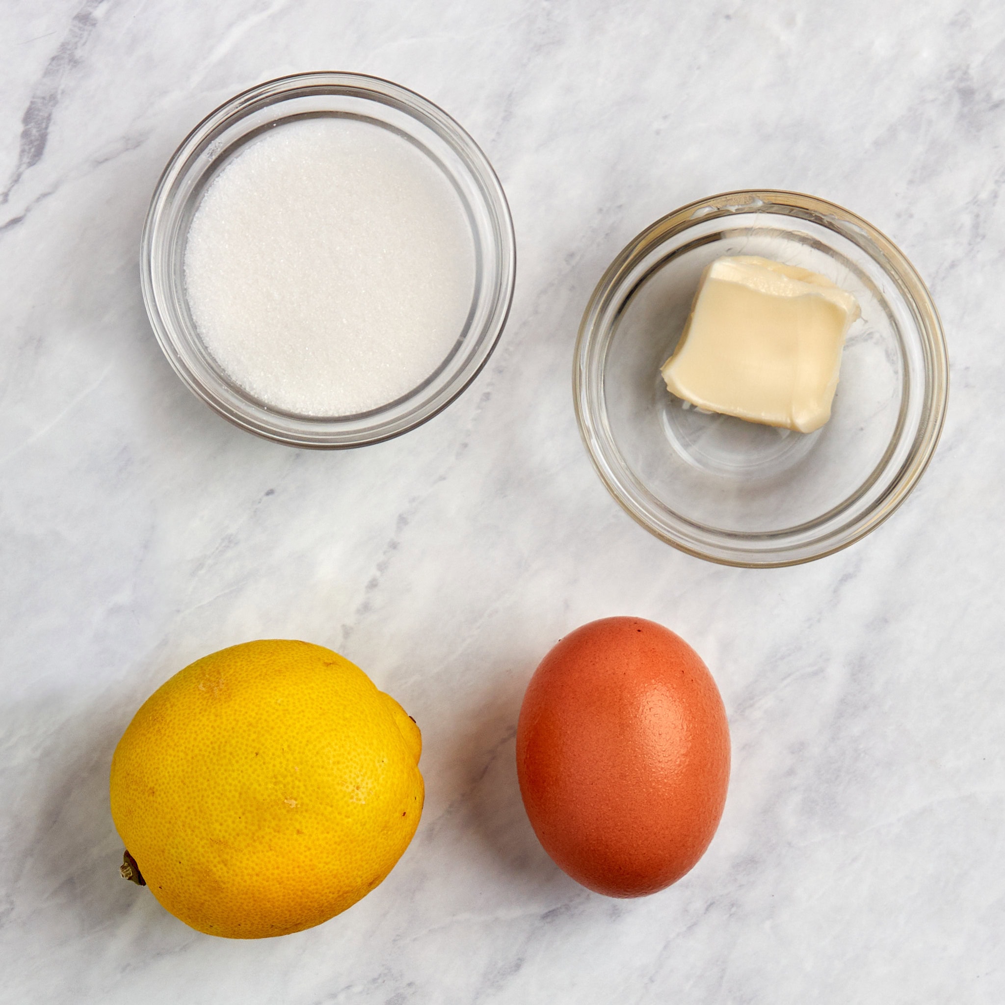 ingredients for lemon curd.