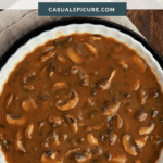 pinterest pin for mushroom onion gravy.