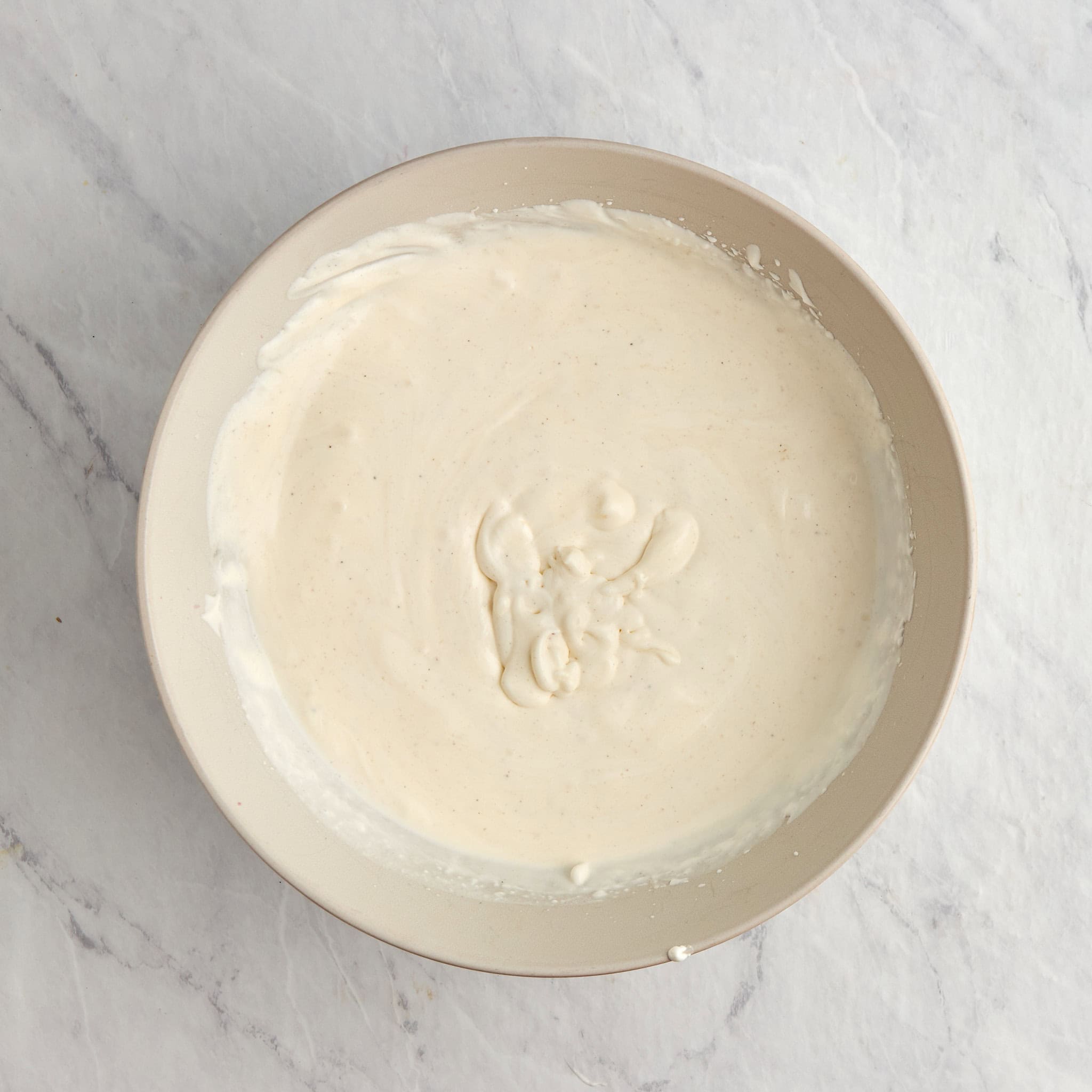 ice cream mixture in a bowl.