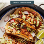 pinterest pin for blackened fish tacos.