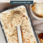pinterest pin for peach pie no churn ice cream.