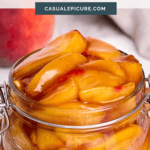 pinterest pin for peach pie filling.