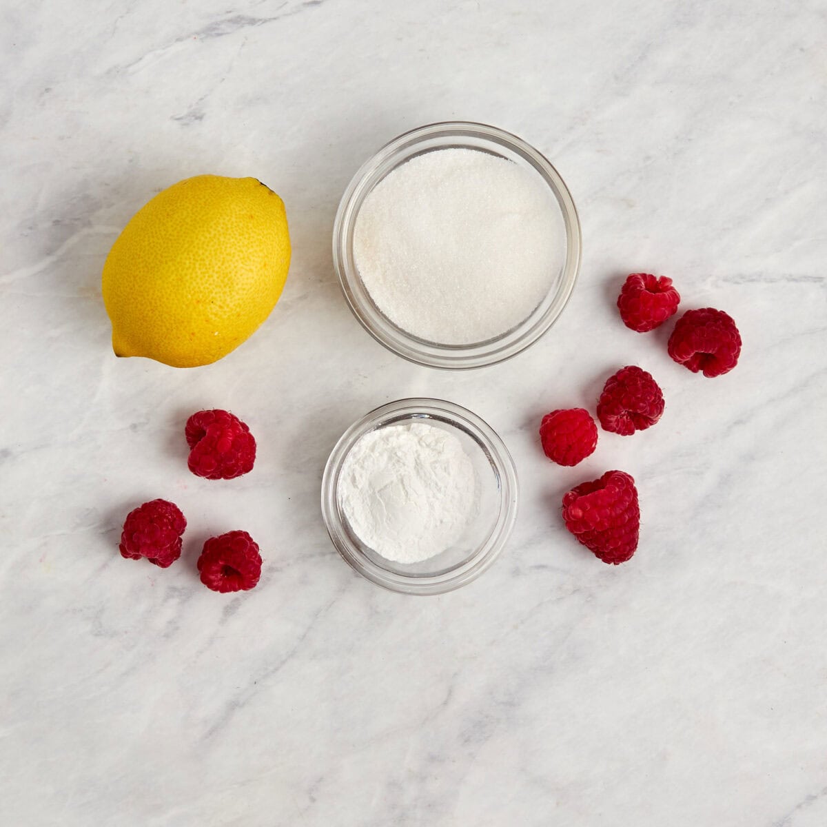 ingredients for raspberry coulis.