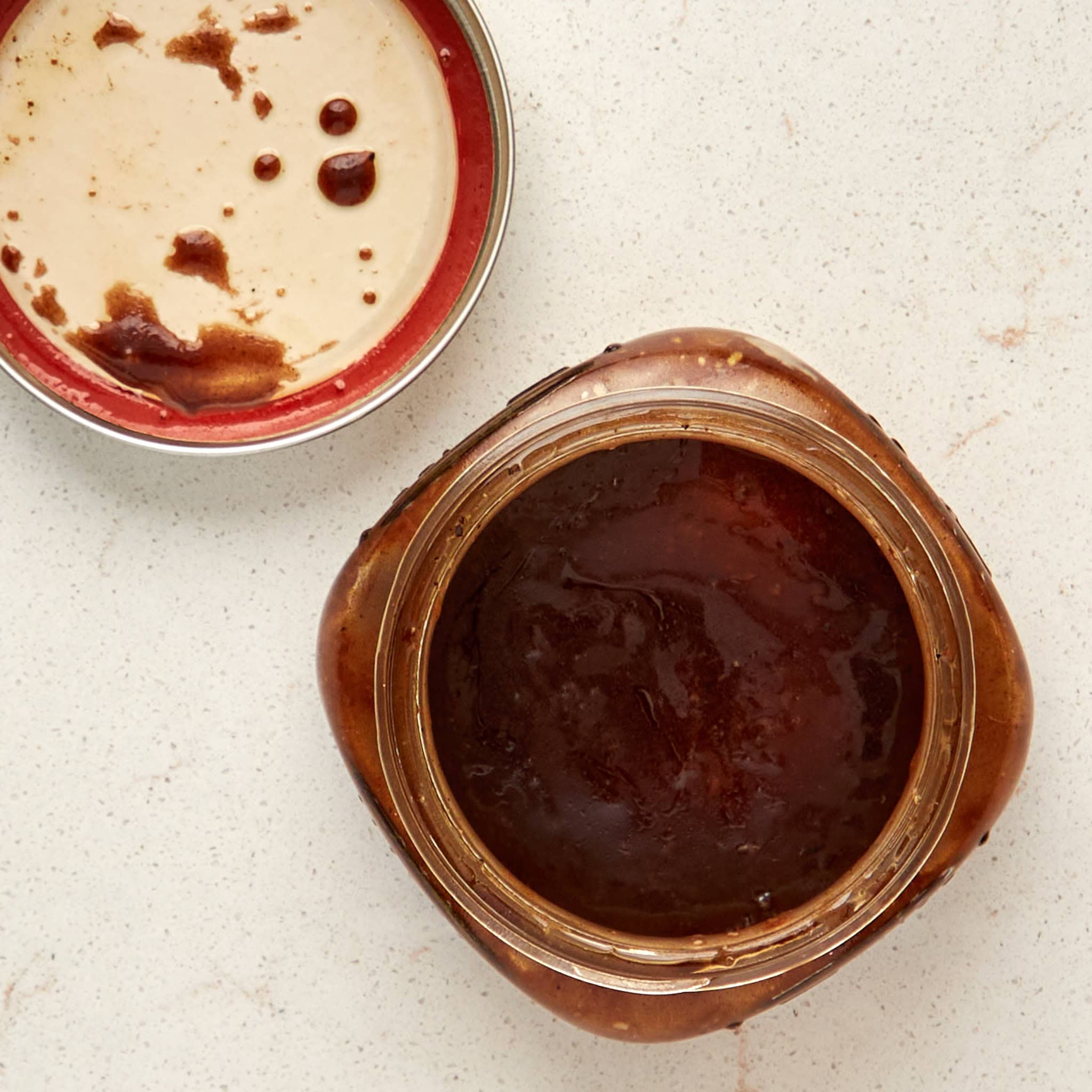 dressing in a small mason jar.