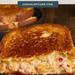 pinterest pin for grilled pimento cheese sandwich.